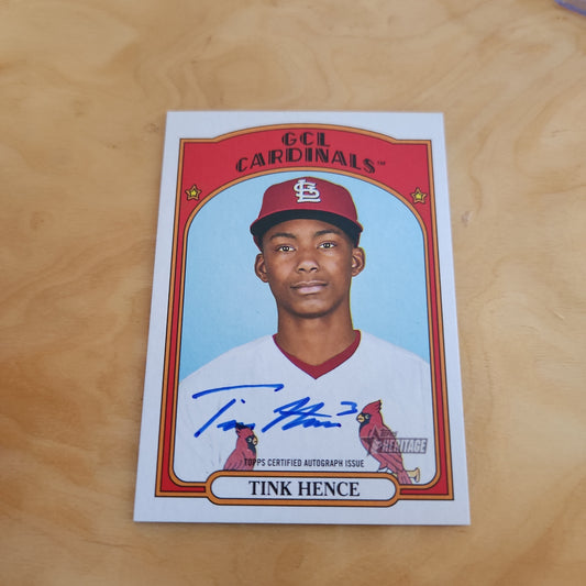 Topps Heritage Tink Hence Auto #ROA-TH