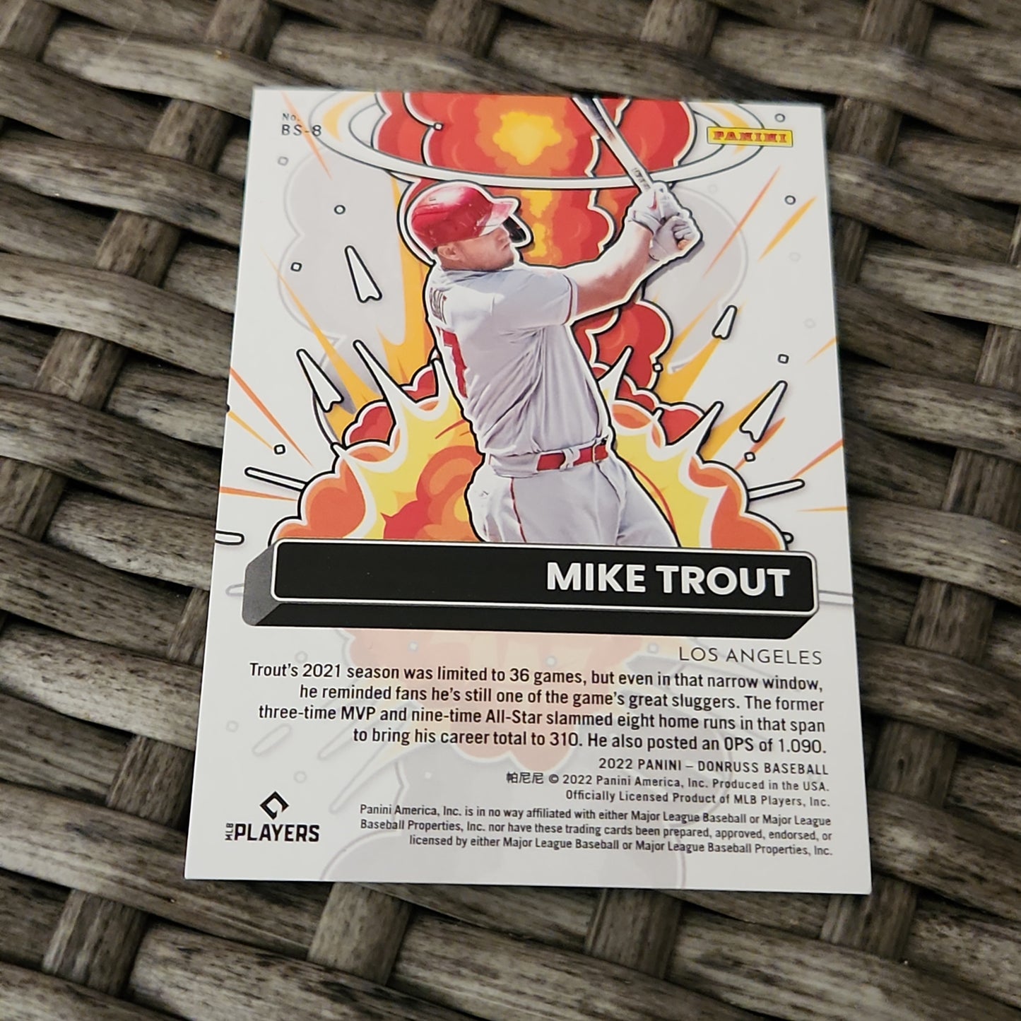 Panini Donruss Boom Squad Mike Trout 762/999 #BS-8