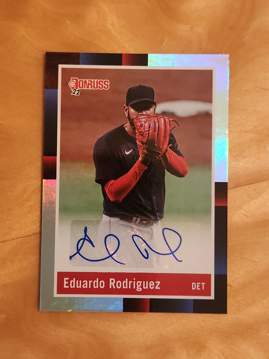 2022 Panini - Donruss Baseball #R88S-ER Eduardo Rodriguez Signed Card