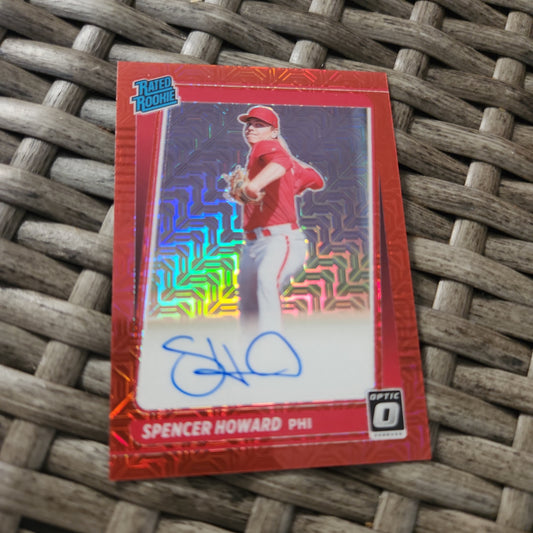 Panini Optic Prizm Rates Rookie Red Refractor Spencer Howard Auto 59/99 #RRS-SP
