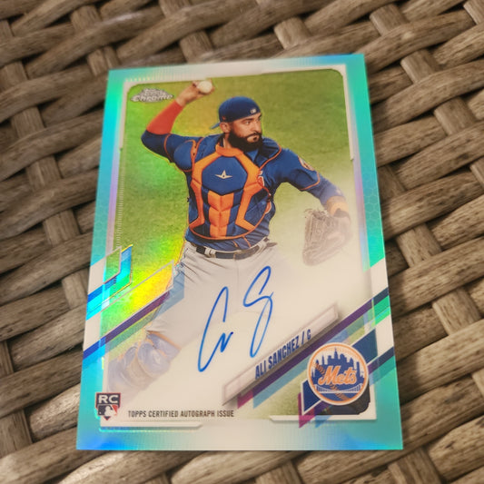 Topps Chrome Green Parallel Ali Sanchez RC Auto 059/199 #RA-ALS