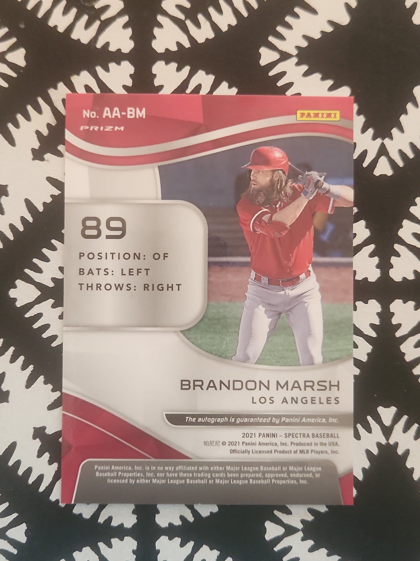 2021 Panini Spectar Aspiring Brandon Marsh Auto #AA-BM