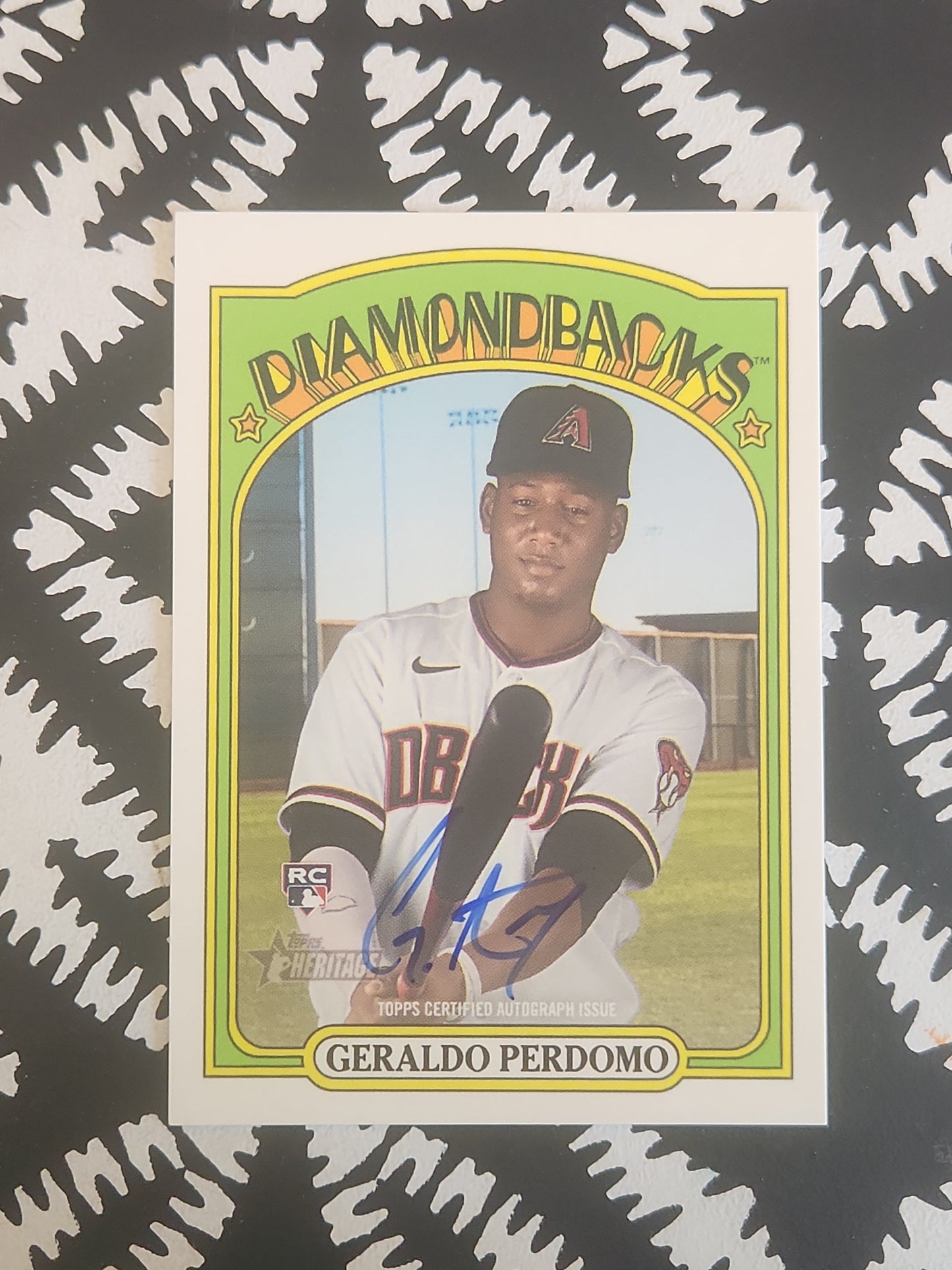 2021 Heritage High Number Real One Auto #ROA-GPE Geraldo Perdomo AZ Diamondbacks