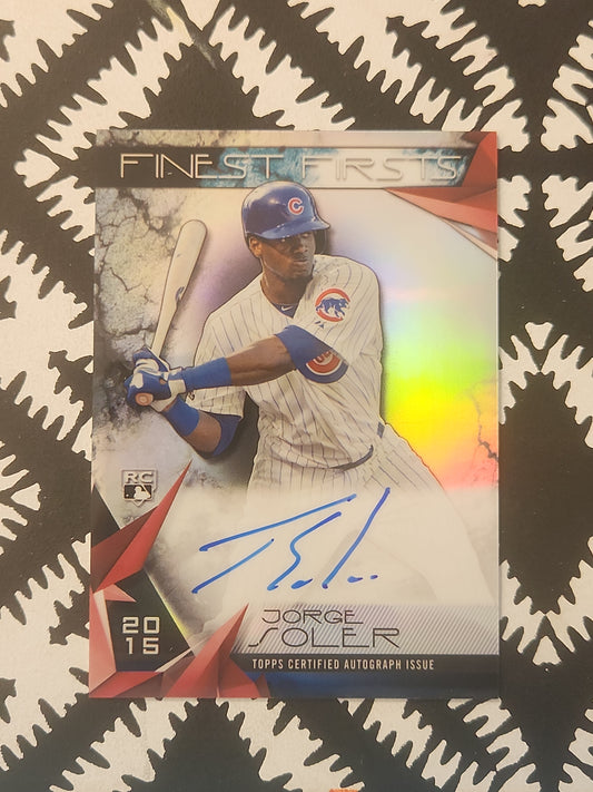 2015 Topps Finest Firsts Auto Jorge Soler #FFA-JS Rookie Auto RC