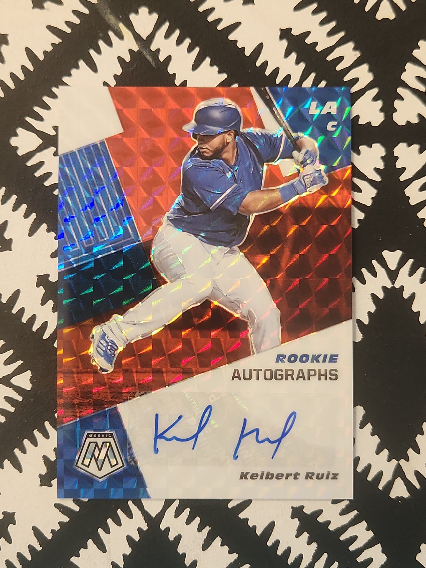 2021 Mosaic Keibert Ruiz #RAM-KR Choice Rookie Autographs RC Los Angeles Dodgers