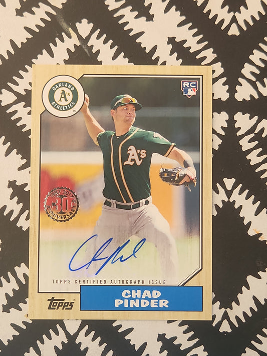 2017 Topps 1987 and All-Star Edition Chad Pinder #1987A-CP Rookie Auto RC