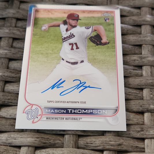 Topps Chrome Mason Thompson RC Auto #RA-MT