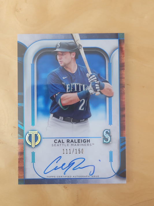 2022 Topps Tribute Cal Raleigh Auto Blue Parallel #111/150 #TA-CR