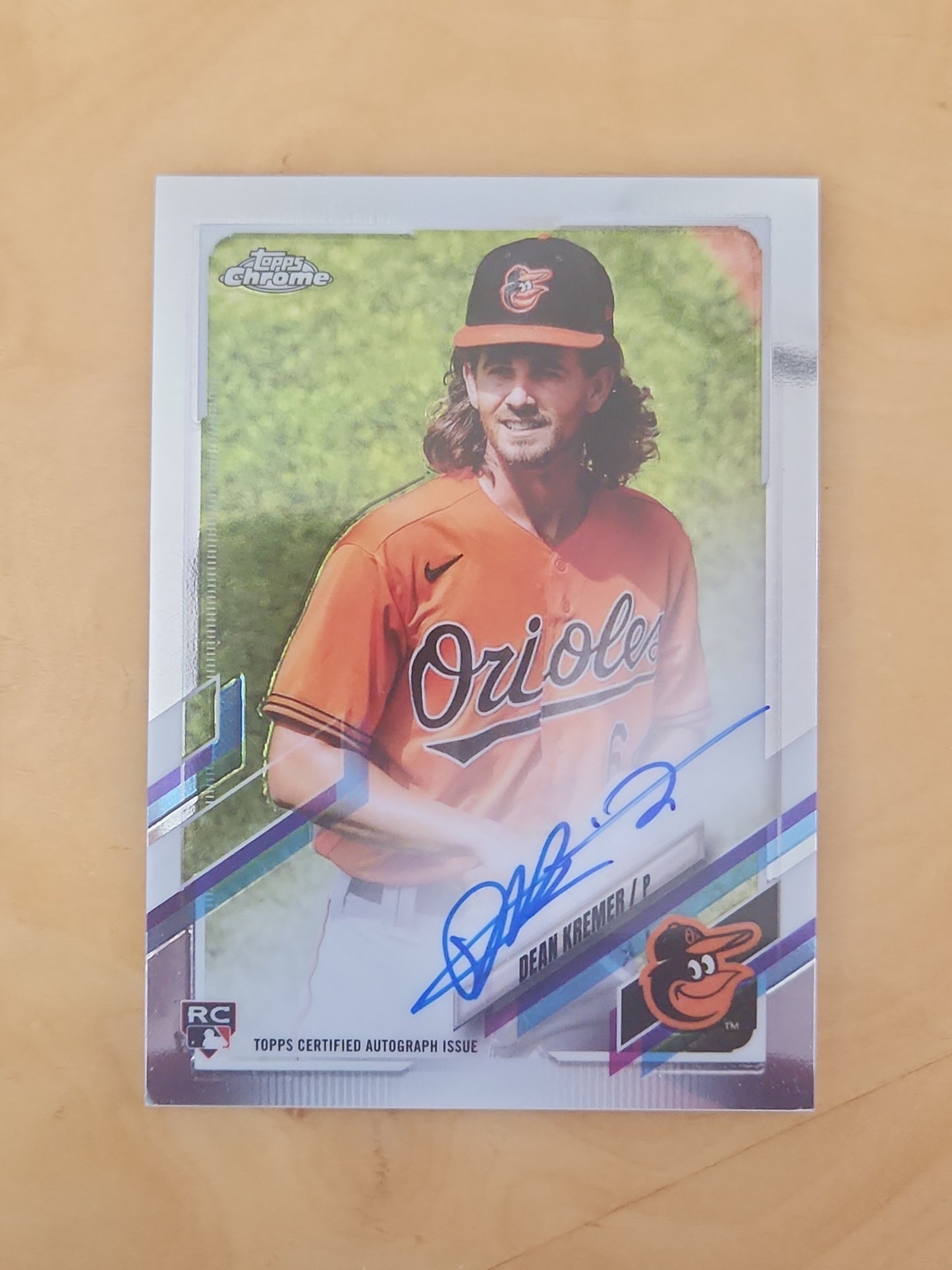 2021 Topps Chrome - Dean Kremer  - Rookie Autograph Insert - #RA-DK