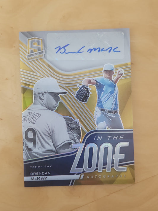 2021 Spectra Brendan McKay AUTO Silver €œIN THE ZONE€�  No. ITZ-BM 08/10 Gold