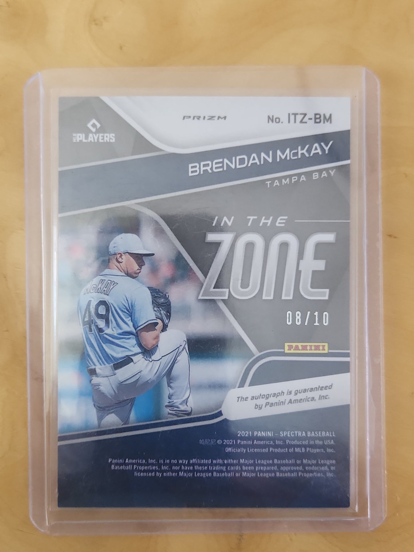 2021 Spectra Brendan McKay AUTO Silver €œIN THE ZONE€�  No. ITZ-BM 08/10 Gold