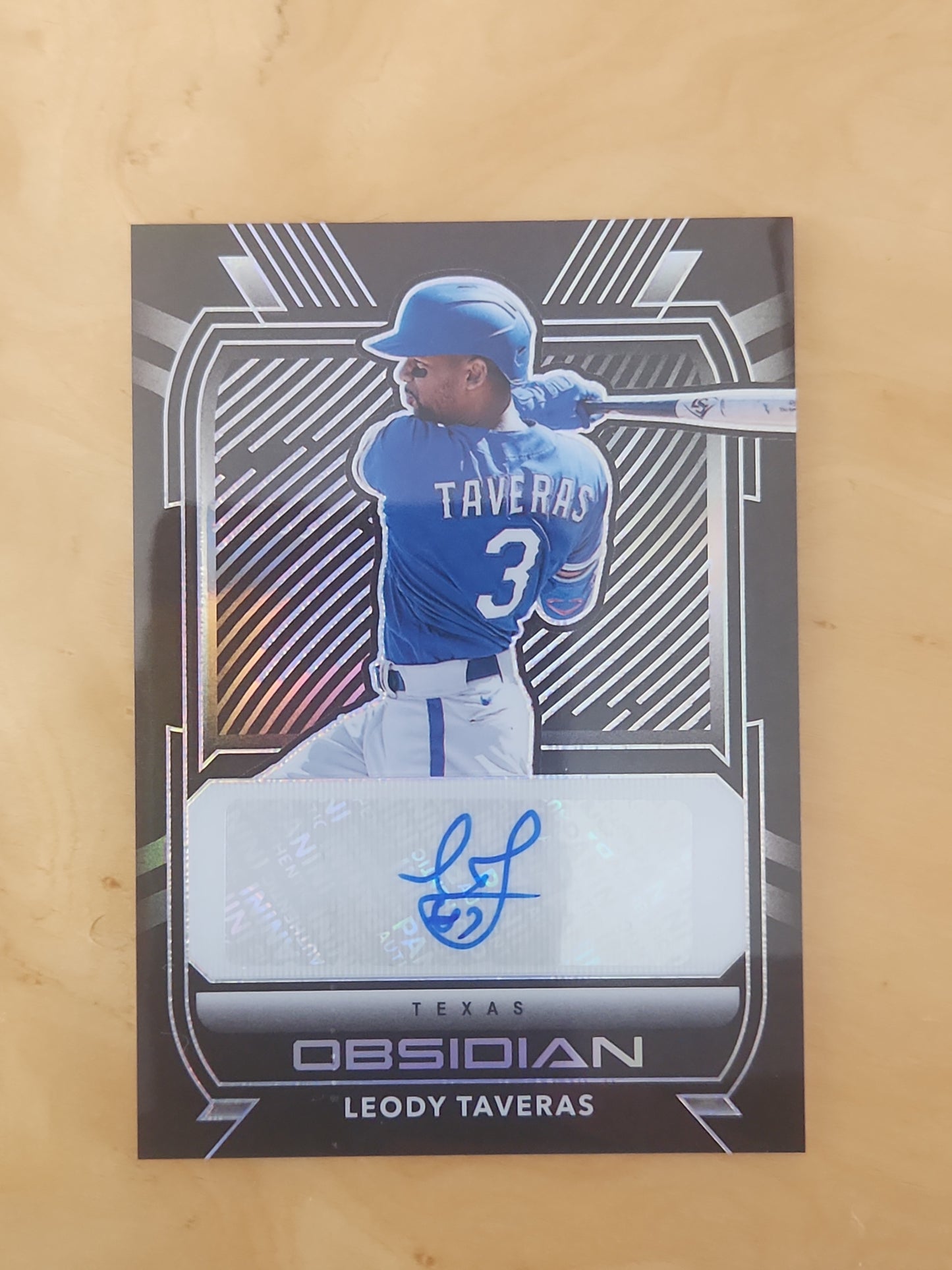 2021 Panini Chronicles Obsidian Auto Leody Taveras #O-LT Rookie Auto RC