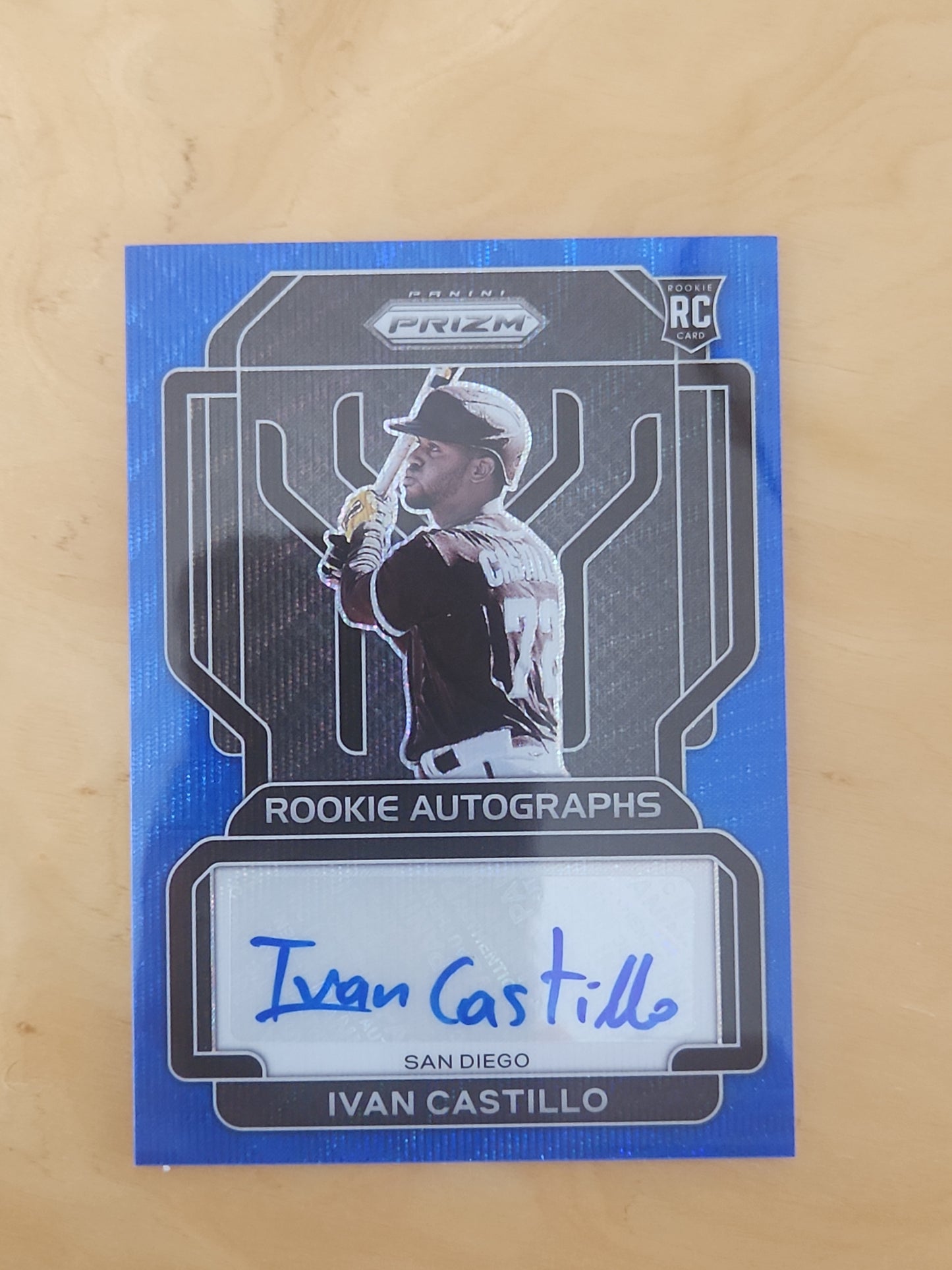 2022 Panini Prizm Baseball Ivan Castillo RC Auto Blue Wave Prizm 11/50 #RA-IC