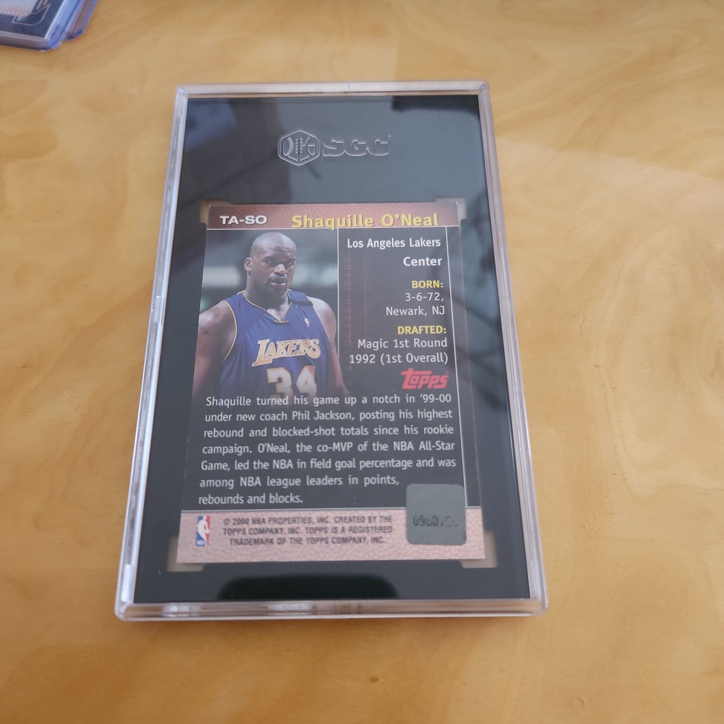 SGC 8 Topps Shaquille O'Neal Auto #TA-SO