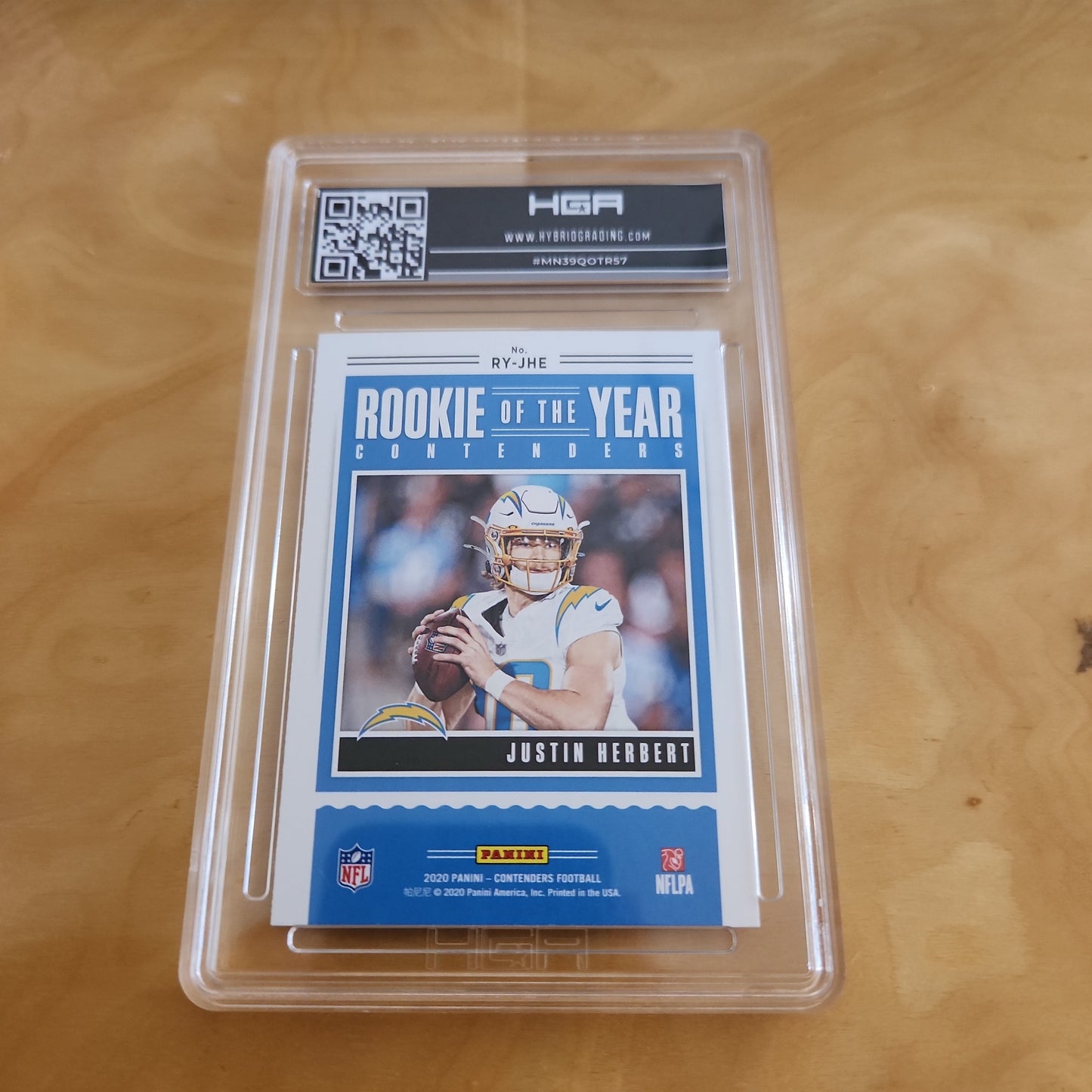 HGA 9 Panini Contenders Rookie Of The Year Justin Herbert #RY-JHE