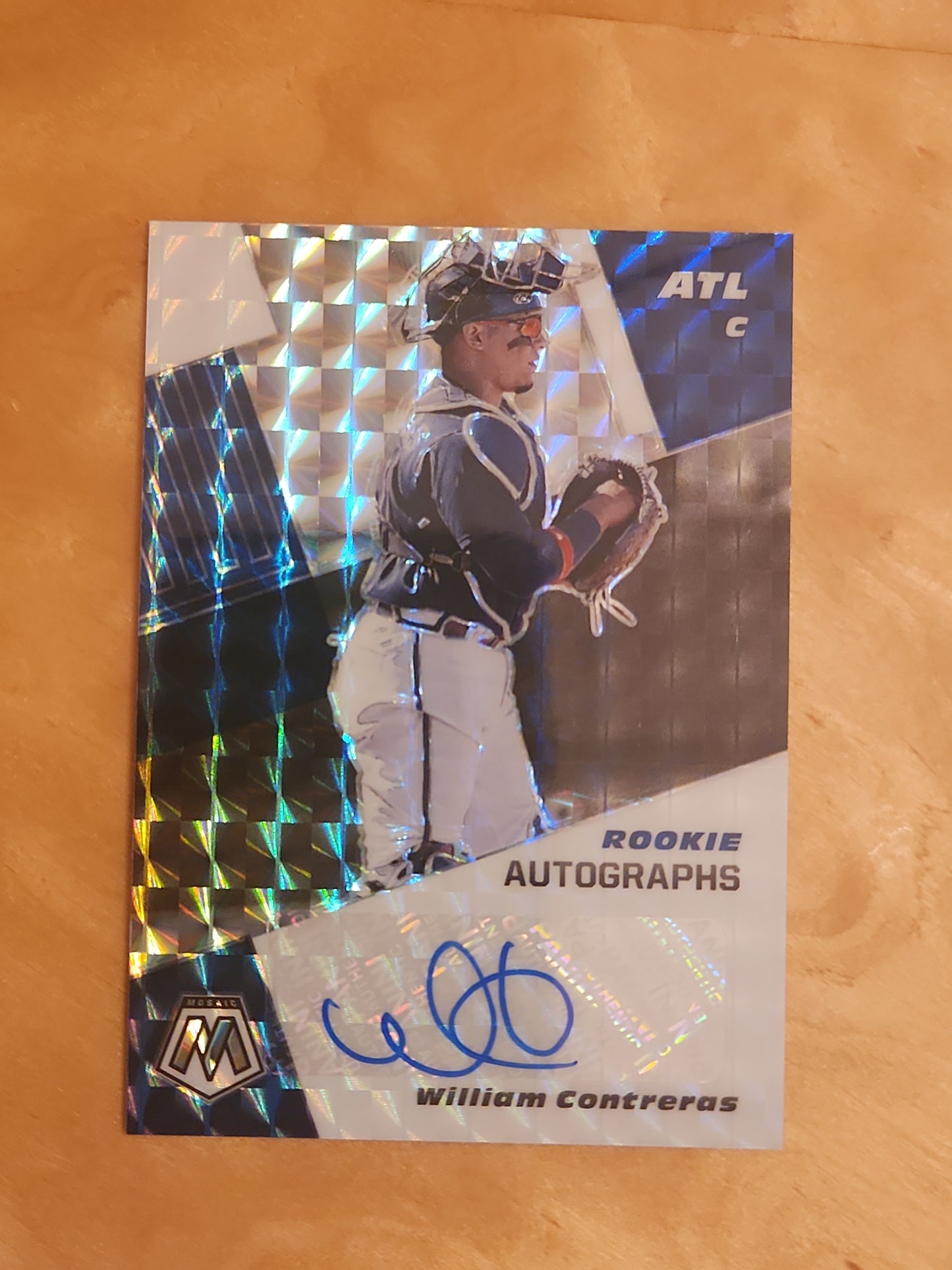 2021 Mosaic William Contreras Mosaic Prizm Rookie Auto Autograph RC #RAM-WC M100