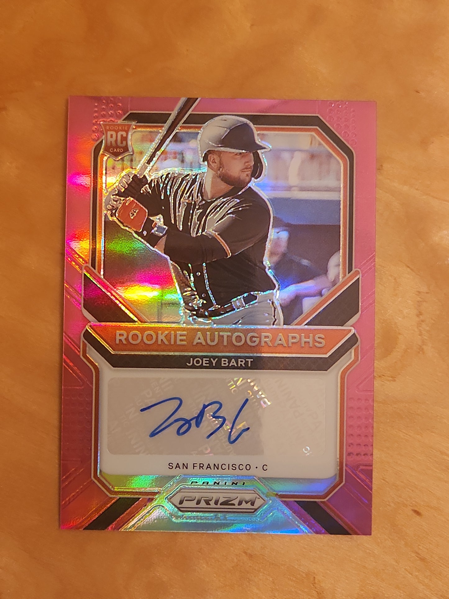 2021 Panini Prizm Rookie Auto Pink Prizm 33/50 Joey Bart #RA-JB Rookie Auto RC