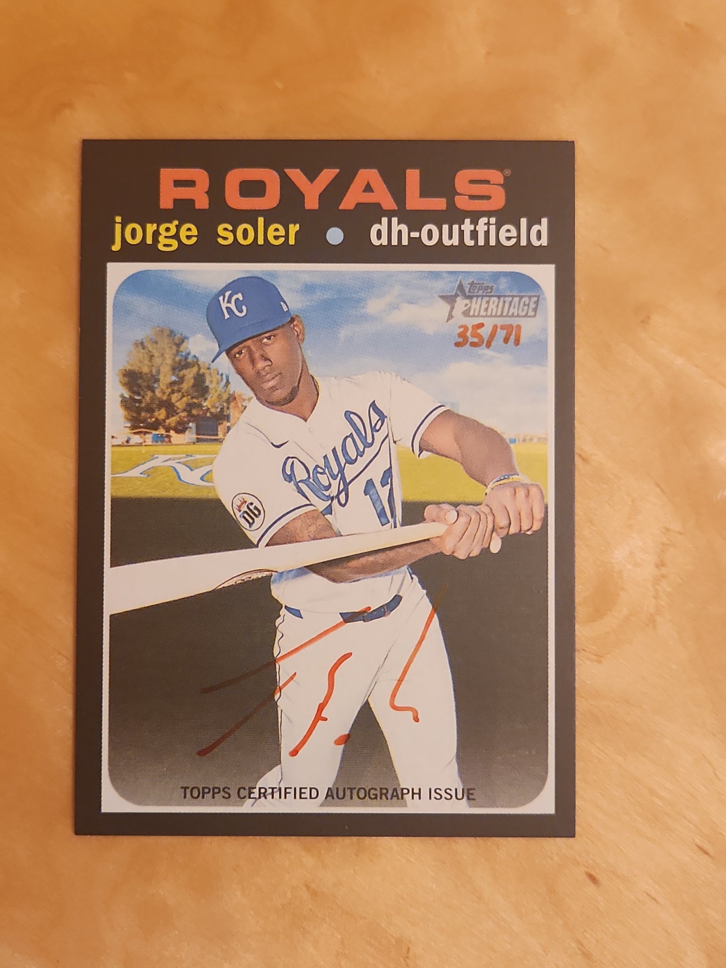 2020 Topps Heritage High Number Real One Auto Jorge Soler #ROA-JSO Aut