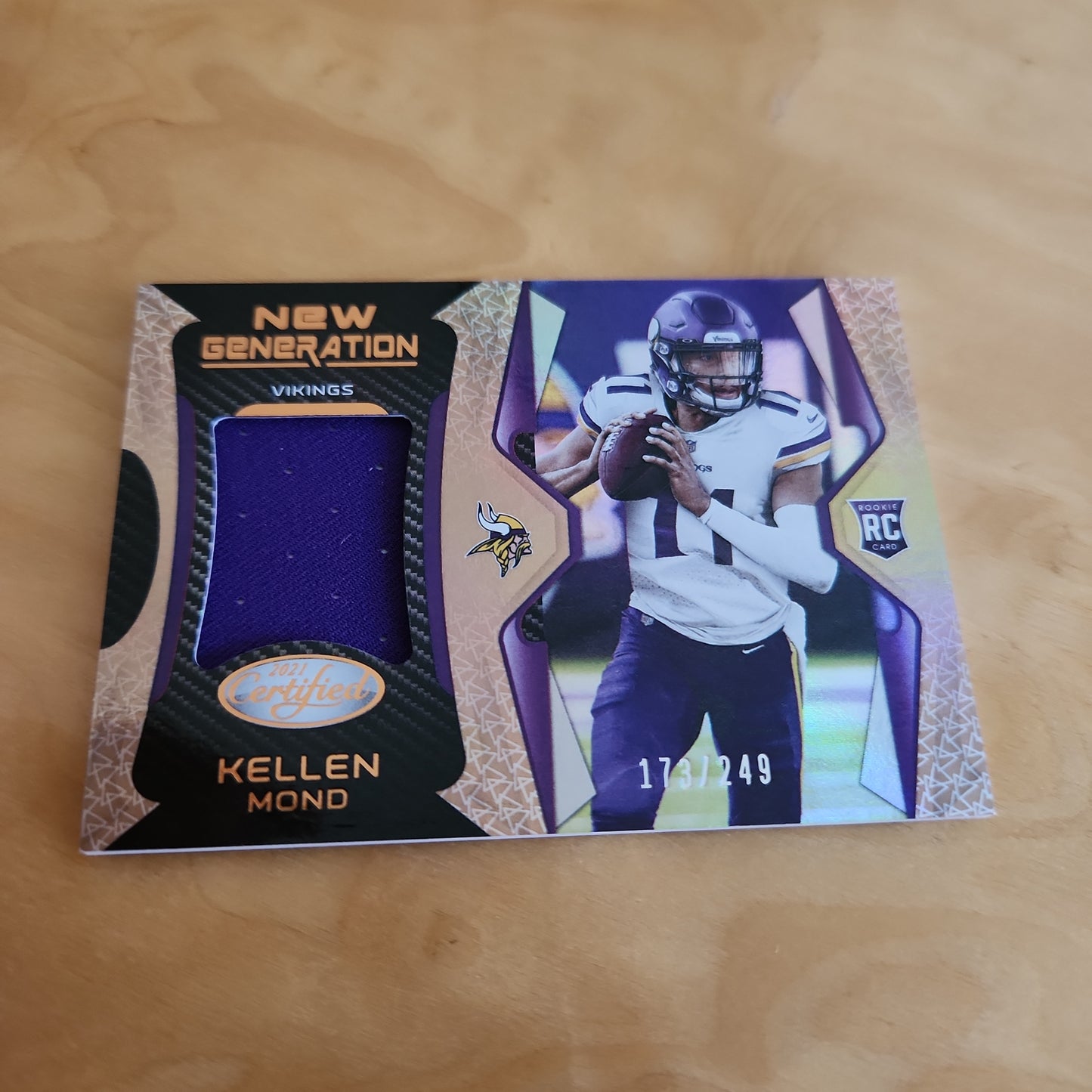 Panini Next Generation Orange Parallel Kellen Mond RC Jersey Patch 173/249 #NG-21