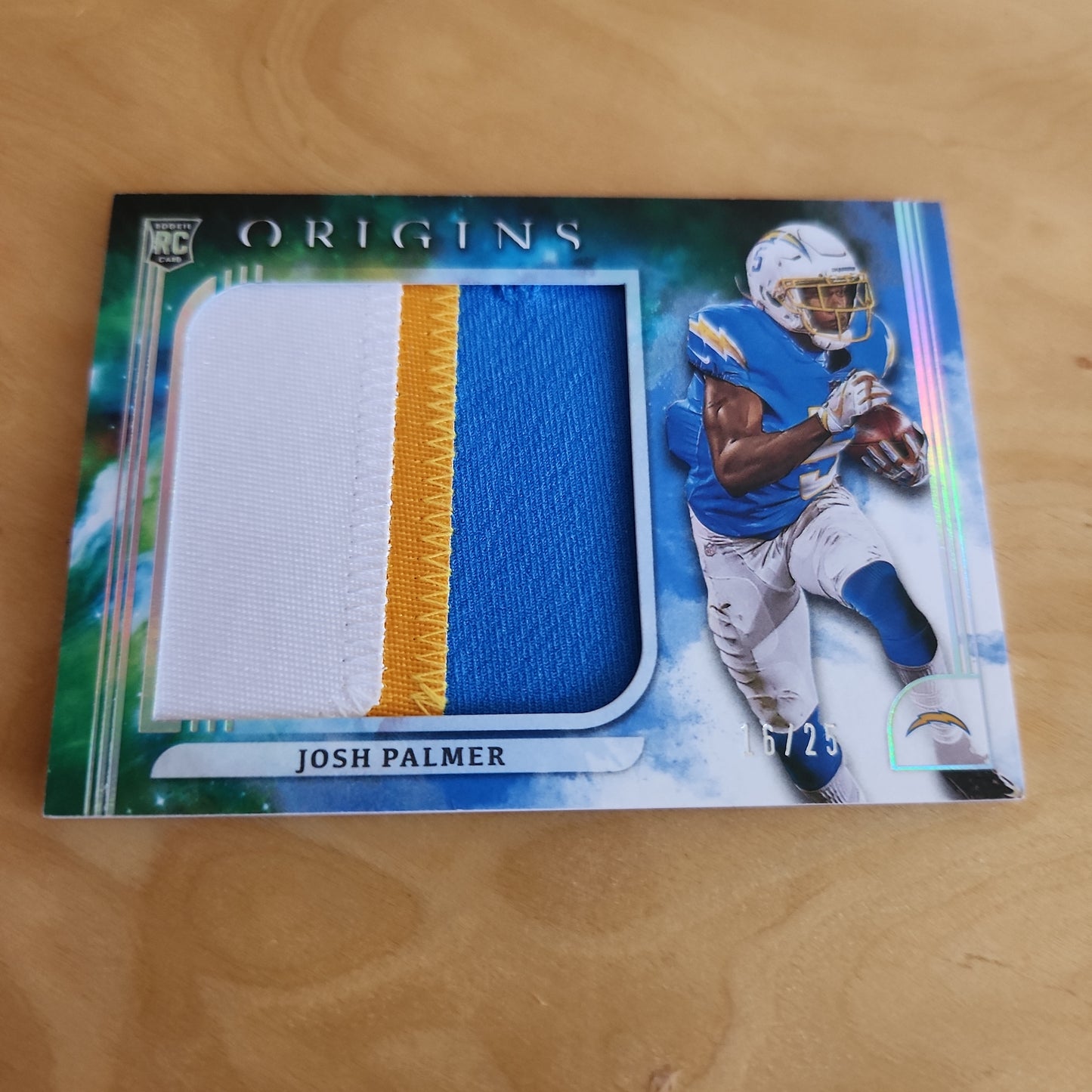 Panini Orgins Josh Palmer RC Jersey Patch 16/25 #RJJ-JP