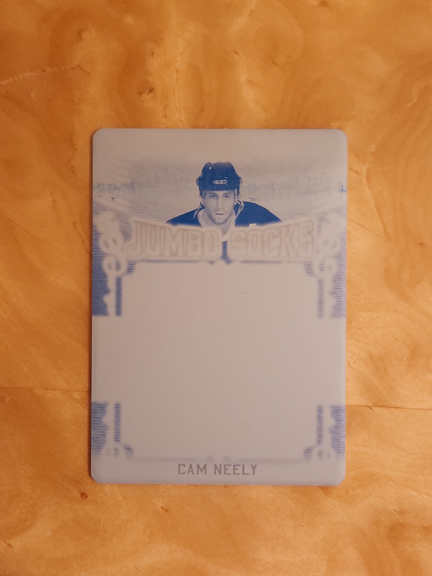 2021 Leaf In the Game Used Hockey Cyan Plate 1/1 #HM-10 Jumbo Memorabilia Cam Neely