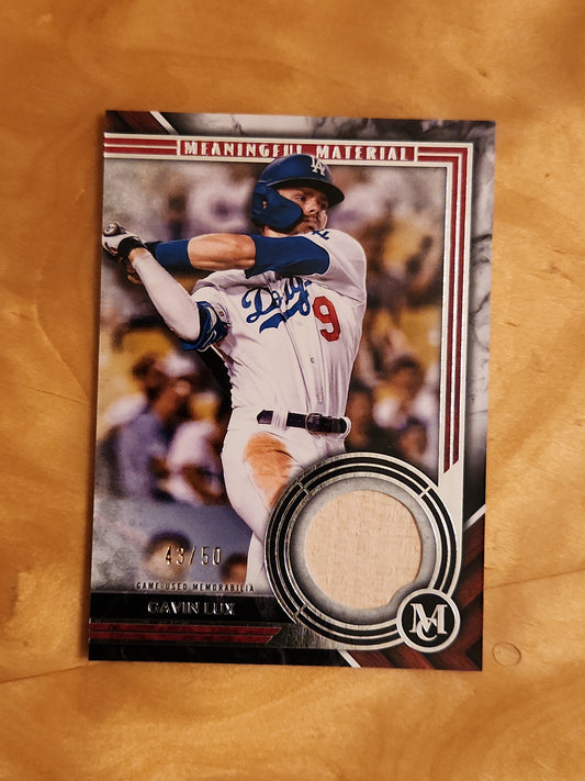 2022 Museum Collection GAVIN LUX "Meaningful Material Patch" 43/50 DODGERS