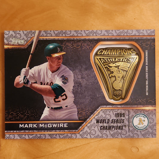 2021 Topps Commemorative World Series Rings 70th year anniversary 30/70 Mark McGwire #WSR-MMC