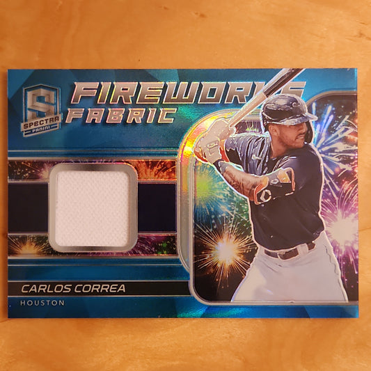 2021 Spectra Carlos Correa #FF-CC Fireworks Fabrics Neon Blue 20/50 *Astros