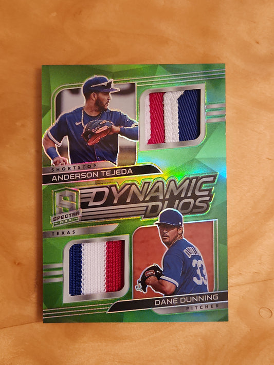 ANDERSON TEJEDA/DANE DUNNING RC 2021 Spectra 24/25 Dynamic Duos Green Rangers