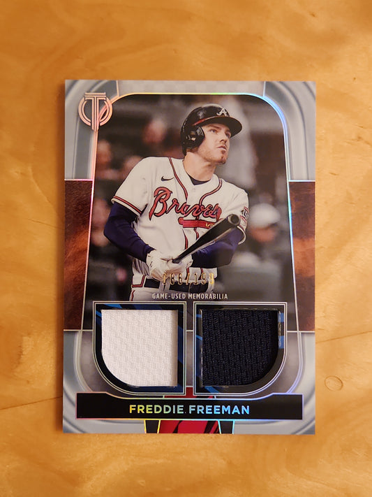 Freddie Freeman 2022 Topps Tribute Dual Relic 186/199 Atlanta Braves #DR-FF