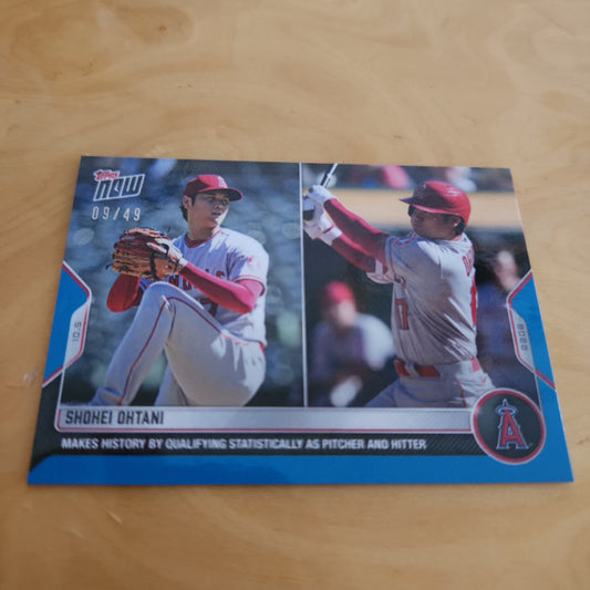 Topps Now Blue Parallel Shohei Ohtani 09/49 #1023