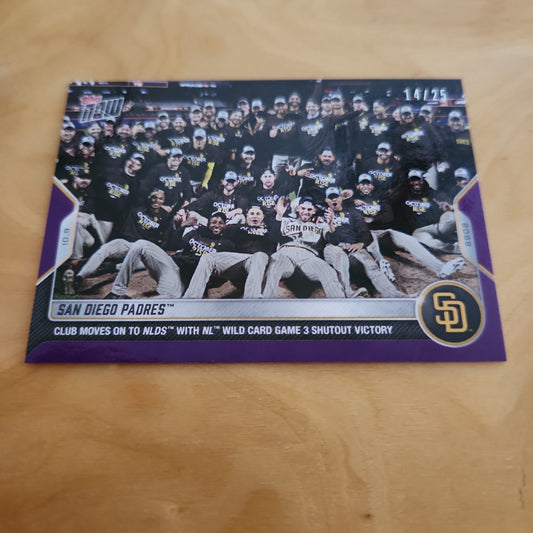 Topps Now Purple Parallel Team Card 14/25 #1053