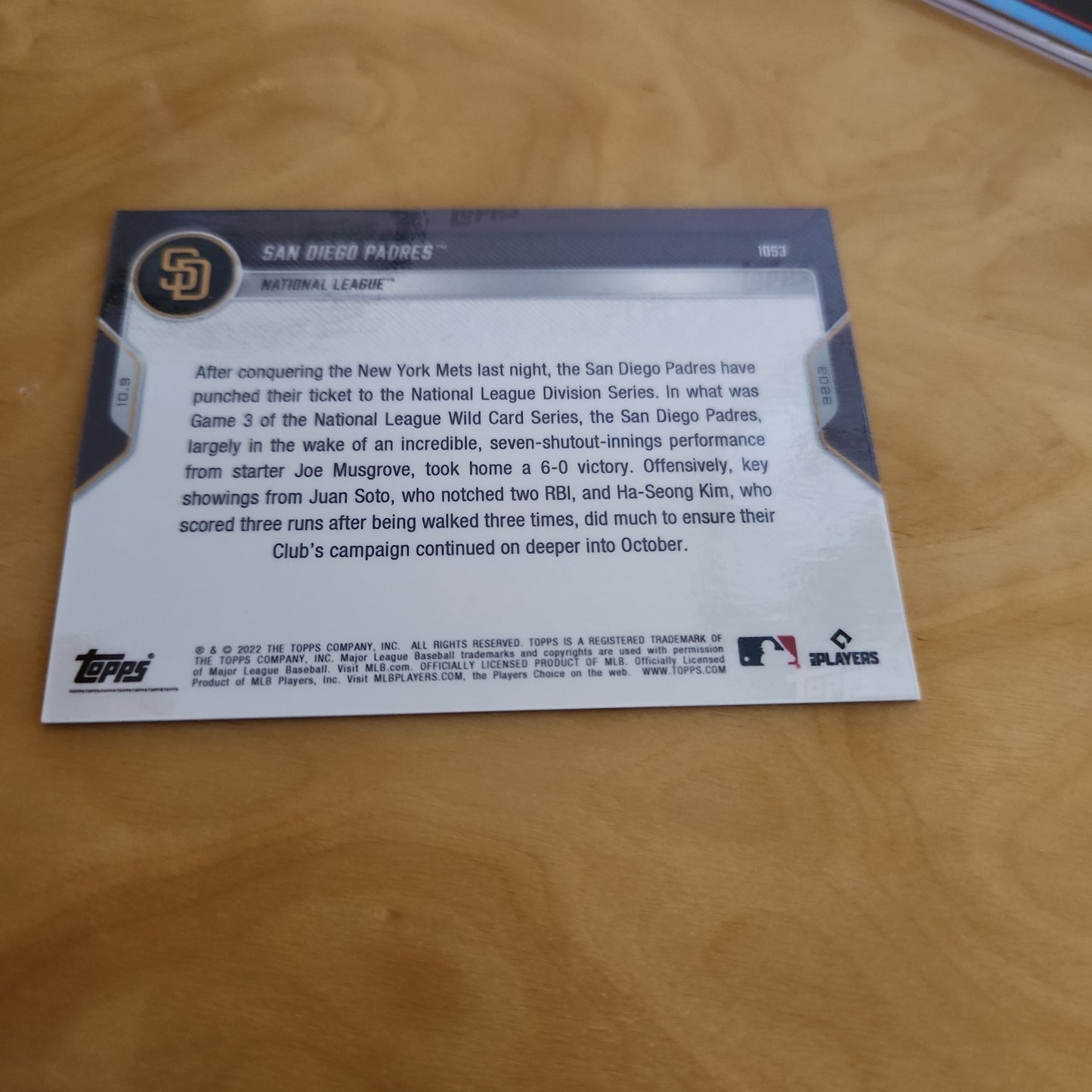 Topps Now Purple Parallel Team Card 14/25 #1053