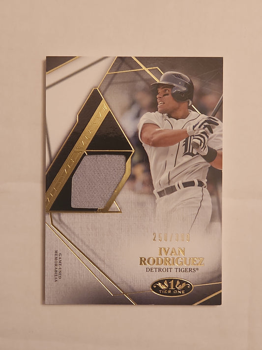2022 Topps Tier One #T1R1-IR Ivan Rodriguez Game-Used Patch 258/399 Tigers