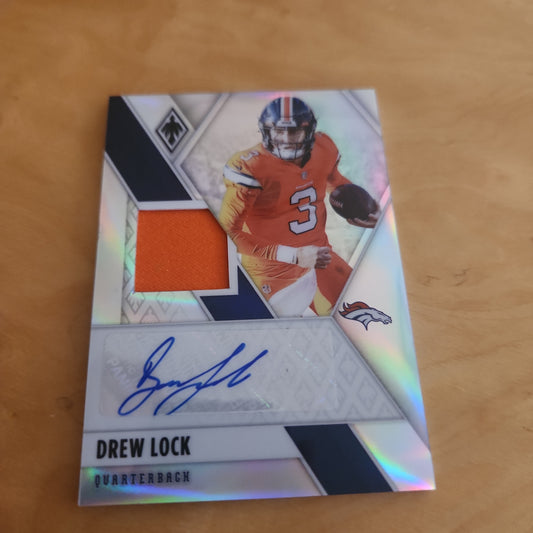 Panini Mosaic Drew Lock Jersey Patch Auto 08/50 #VAM-DLO