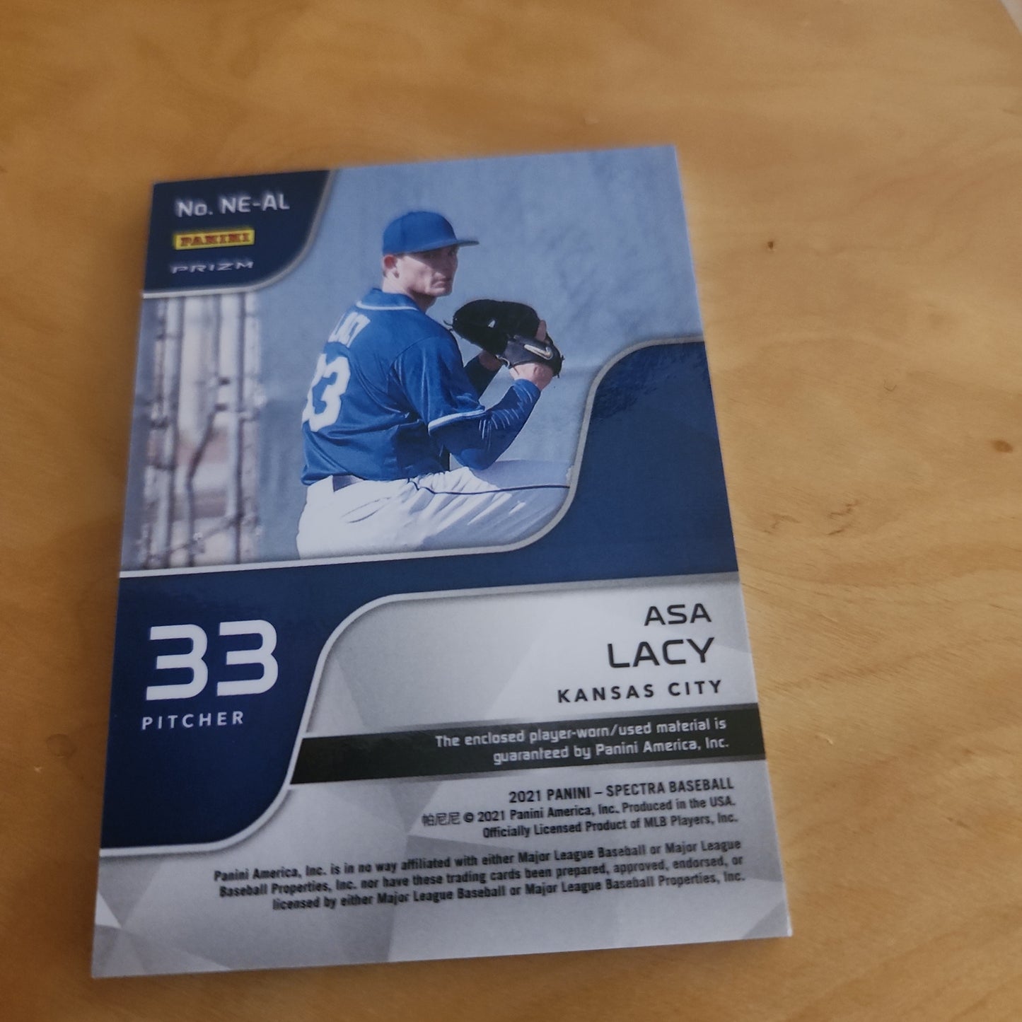 Panini Prizm Spectrr Next Era Asa Lacy Jersey Patch #NE-AL