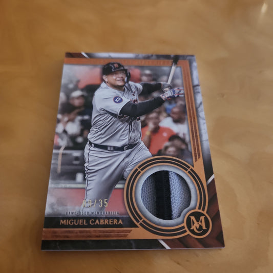 Topps MC Orange Parallel Miguel Cabrera Jersey Patch 9/35 #MMR2-MC