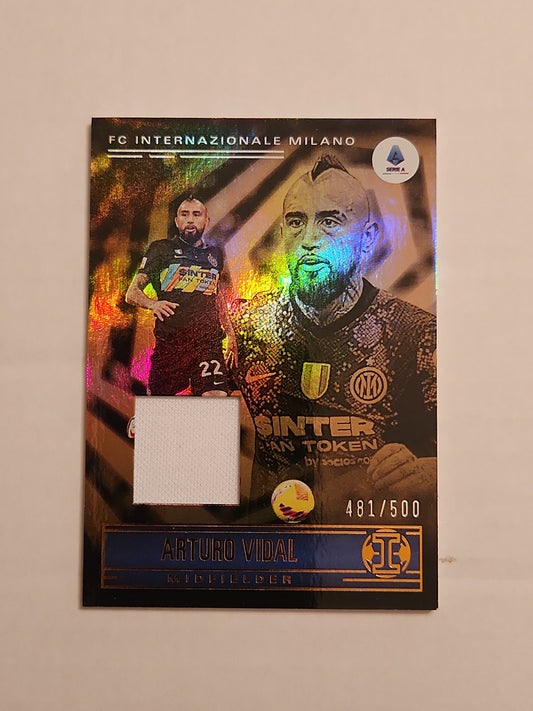 2021-22 Panini Chronicles Illusions ARTURO VIDAL Inter Milan #179 PATCH #481/500