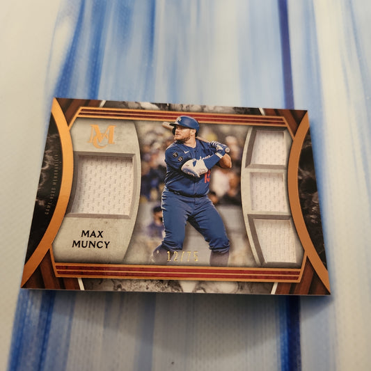 Topps MC Orange Parallel Max Muncy Quadrupul Relic 12/75 #SPPPQR-MM