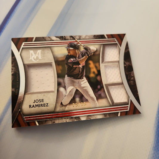 Topps MC Jose Ramirez Quadrupul Relic 79/99 #SPPPQR-JRA