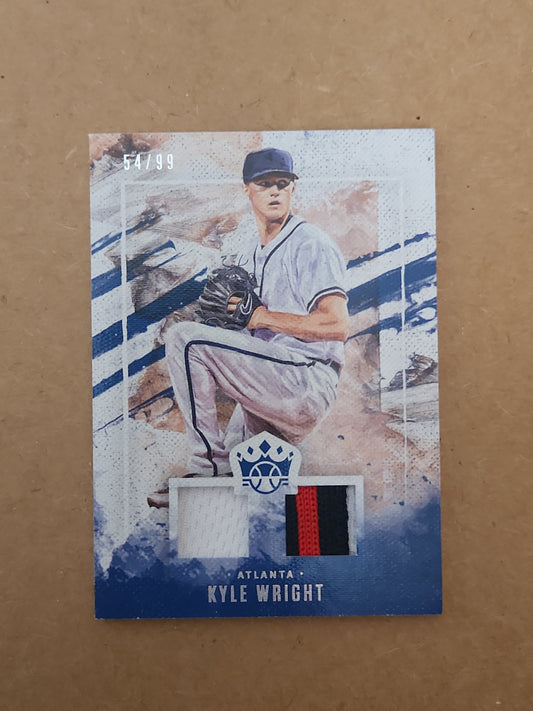 Kyle Wright 2019 Diamond Kings DMS-KW Dual Swatch Game Used Materials Braves 54/99