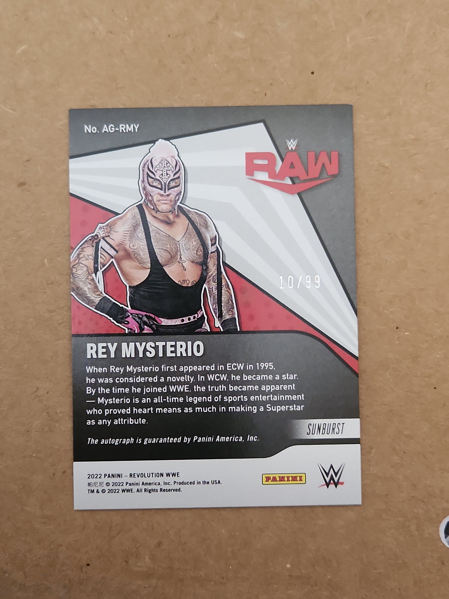 Rey Mysterio 2022 Panini Revolution WWE Autograph SP #AG-RMY Auto Blue 10/99