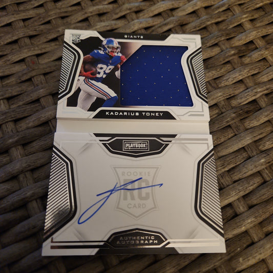 Panini Playbook Booklet Kadarius Toney RC Auto Jersey Patch 157/249 #213