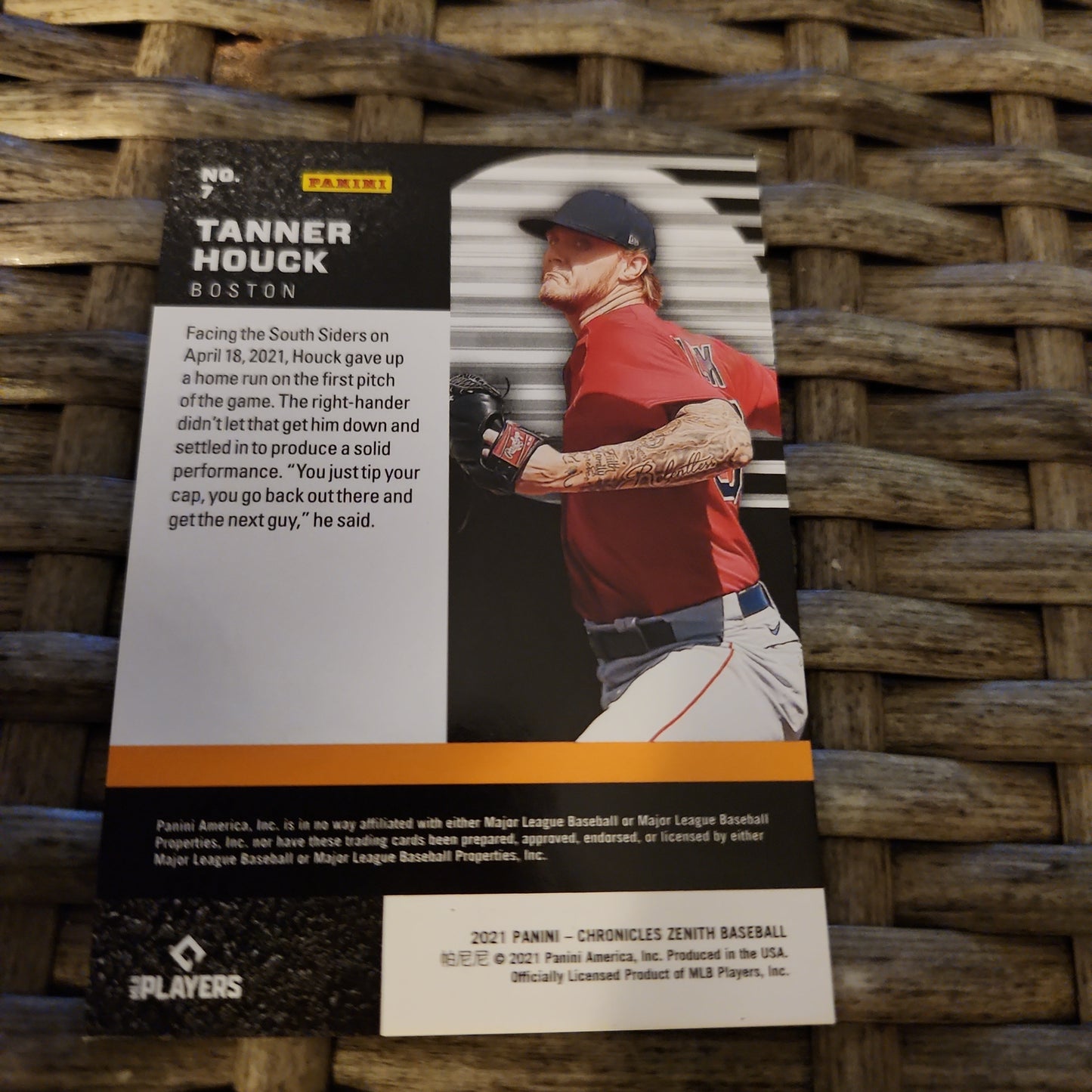 Panini Zenith Red Parallel Tanner Houck 099/199 #7