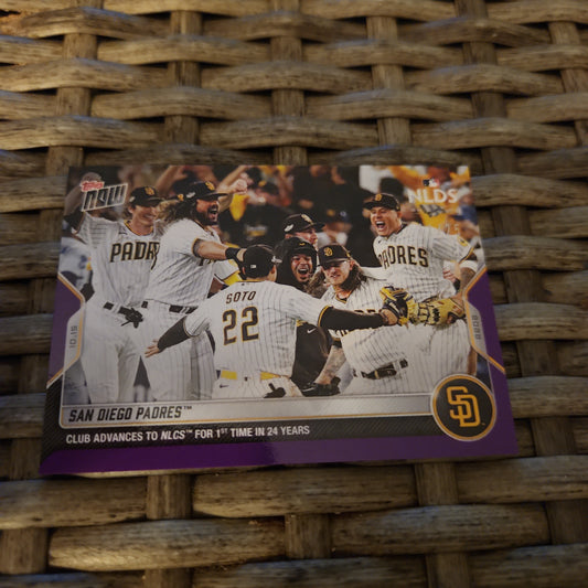 Topps Now NLDS Purple Parallel San Diego Padres11/25 #1090