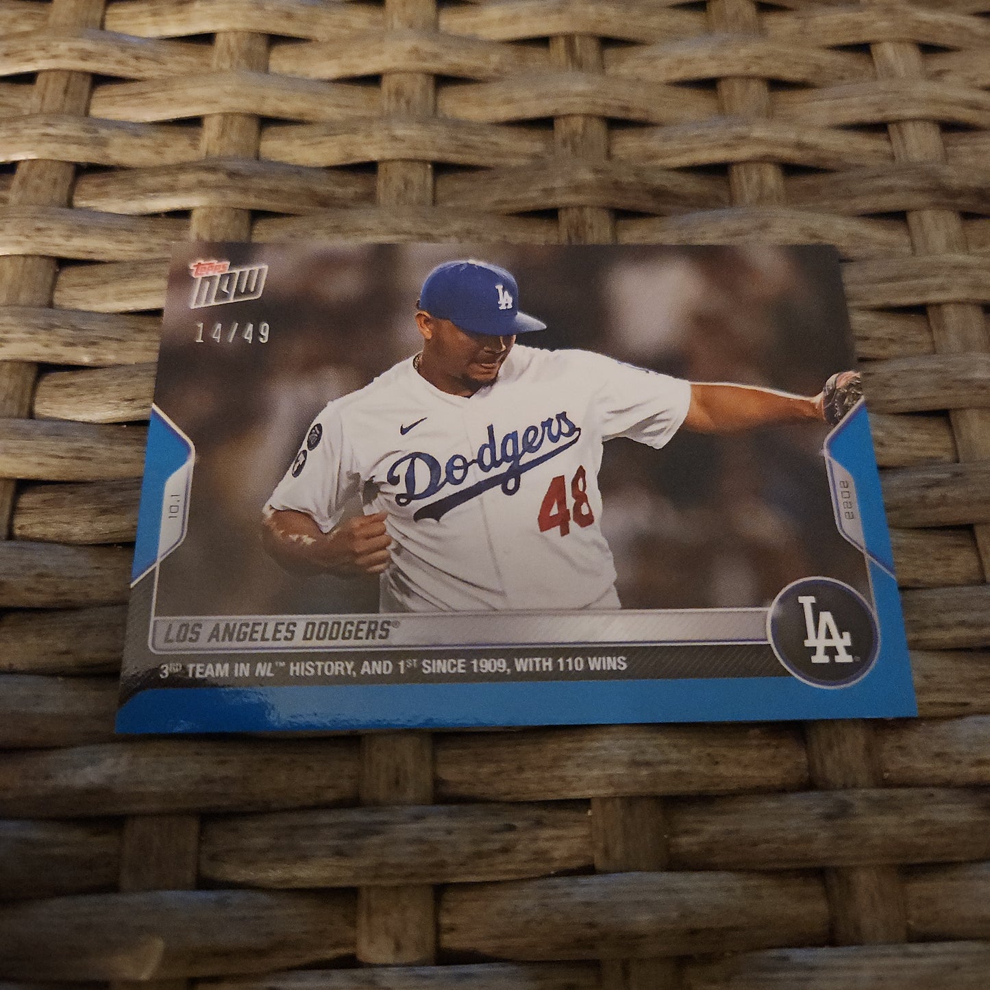 Topps Now Blue Parallel Los Angeles Dodgers 14/49 #997