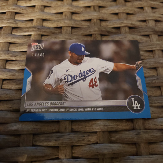 Topps Now Blue Parallel Los Angeles Dodgers 14/49 #997