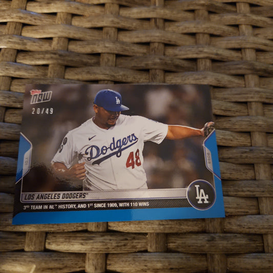 Topps Now Blue Parallel Los Angeles Dodgers 20/49 #997