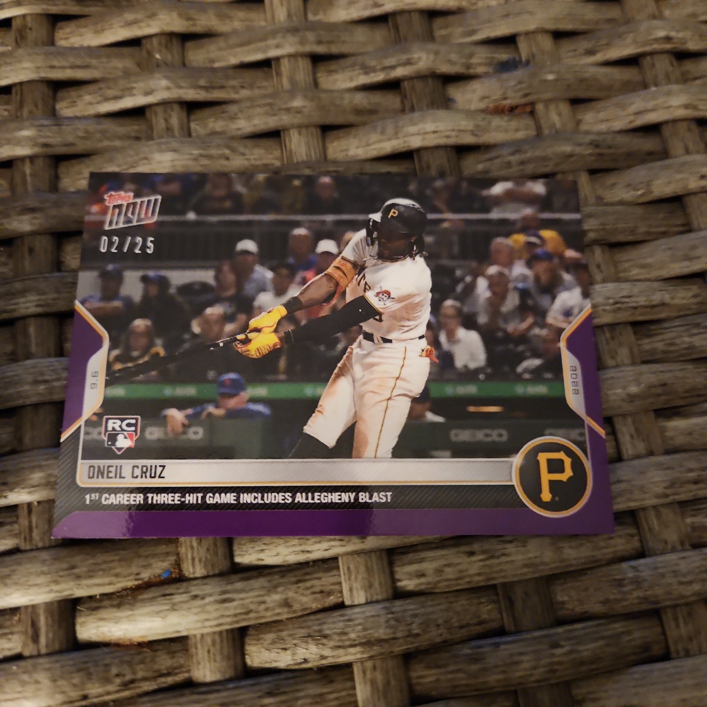 Topps Now Purple Parallel Oneil Cruz 2/25 #848