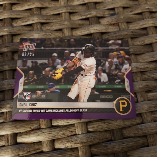 Topps Now Purple Parallel Oneil Cruz 2/25 #848
